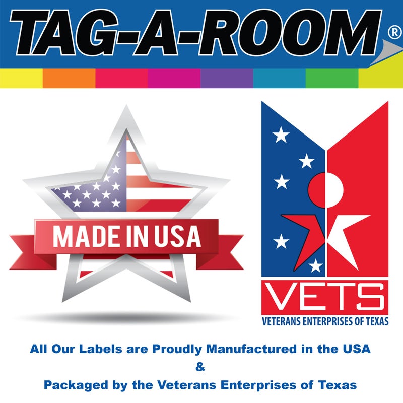 Tag-A-Room Moving Labels Content Pro Pack, 19 Content Labels, 190 Count, 1" x 4" Permanent Color Coding Moving Stickers, Moving Supplies - Image 3